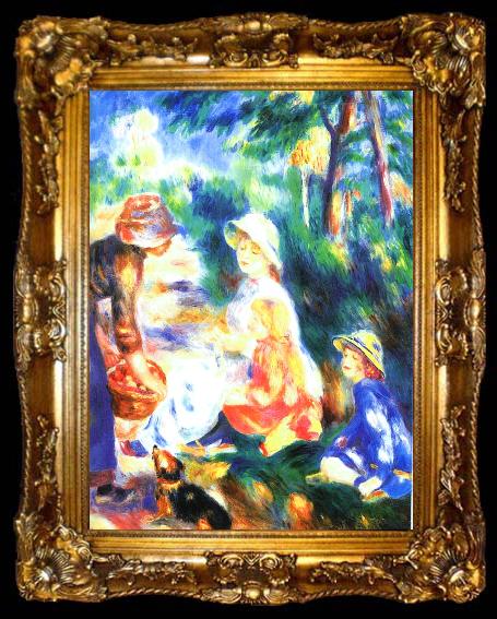 framed  Pierre Renoir The Apple Seller, ta009-2